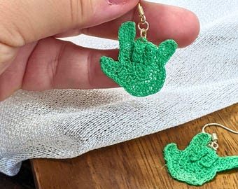 ASL, Pendientes Te Amo, Forma de la mano en lenguaje de señas