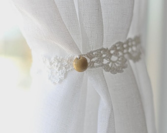 Alzapaños para cortinas hechos a mano: regalo de inauguración