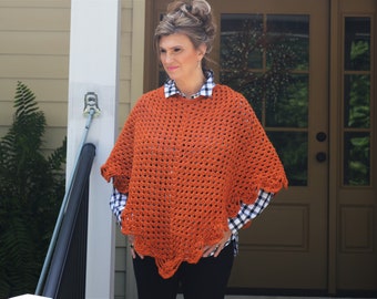 Warm Winter Pullover Poncho Shawl, Perfect Winter Accessory, Gift for Her