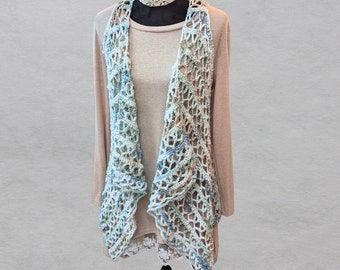 Lace Vest – Cotton Beach Cover Up, Boho Summer Style