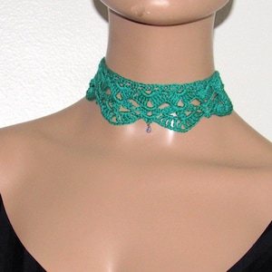 Patrón de gargantilla de encaje de crochet, joyería gótica victoriana (patrón PDF)
