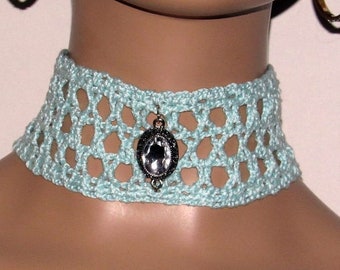 Crochet Pattern, Choker Necklace PDF, Victorian Gothic Lace Collar, Boho Neck Accssories (PDF Download)
