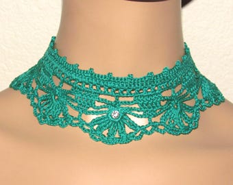 Crochet Choker Pattern, Fairy Core Lace Necklace PDF, Victorian Gothic Collar (Digital Download)