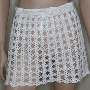 Crochet Lace Skirt Pattern: Easy Shell Stitch Beach Cover-Up (PDF Download)