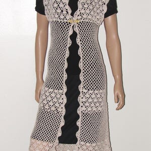 Chaleco largo de ganchillo personalizado, maxivestido de encaje con flecos de algodón estilo bohemio, ideal para el verano.