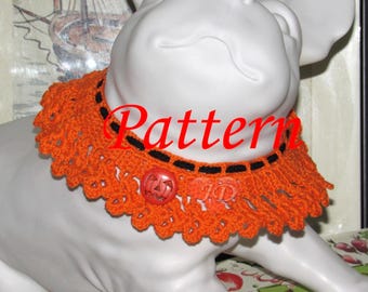 Crochet Collar Pattern, Dog/Cat Adjustable Boho Necklace,Pets Cotton Jewelry To Make (PDF Pattern)