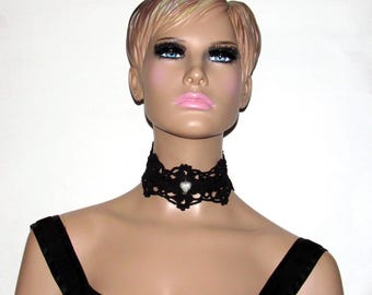 Crochet Gothic Choker Pattern: Victorian Lace Necklace (Digital File Download)
