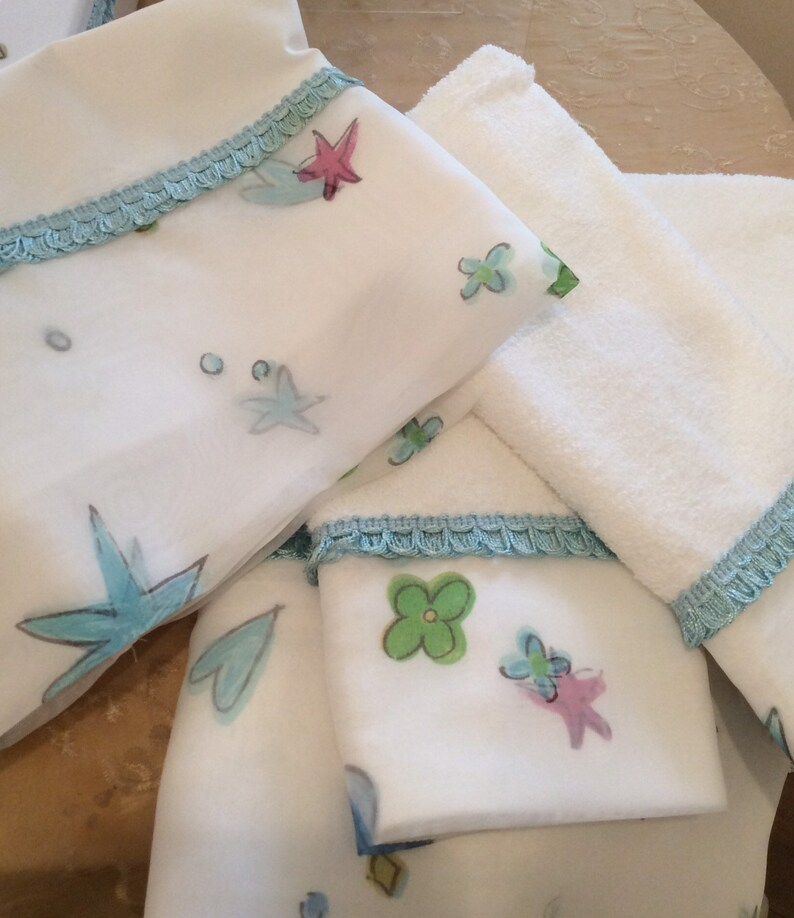 Blue Lathopana set, Orthodox Baptism Lathopana set,Greek Baptism Ladopana set,Oil Sheet and Towels set for Greek Baptism