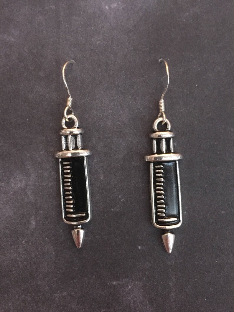 Syringe earrings Medical earrings nurse gift vet nurse Etsy