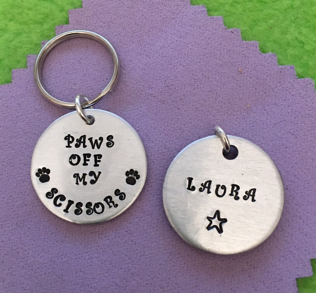 Scissor Name Tag Scissor Id Personalised Scissors Scissor Etsy UK