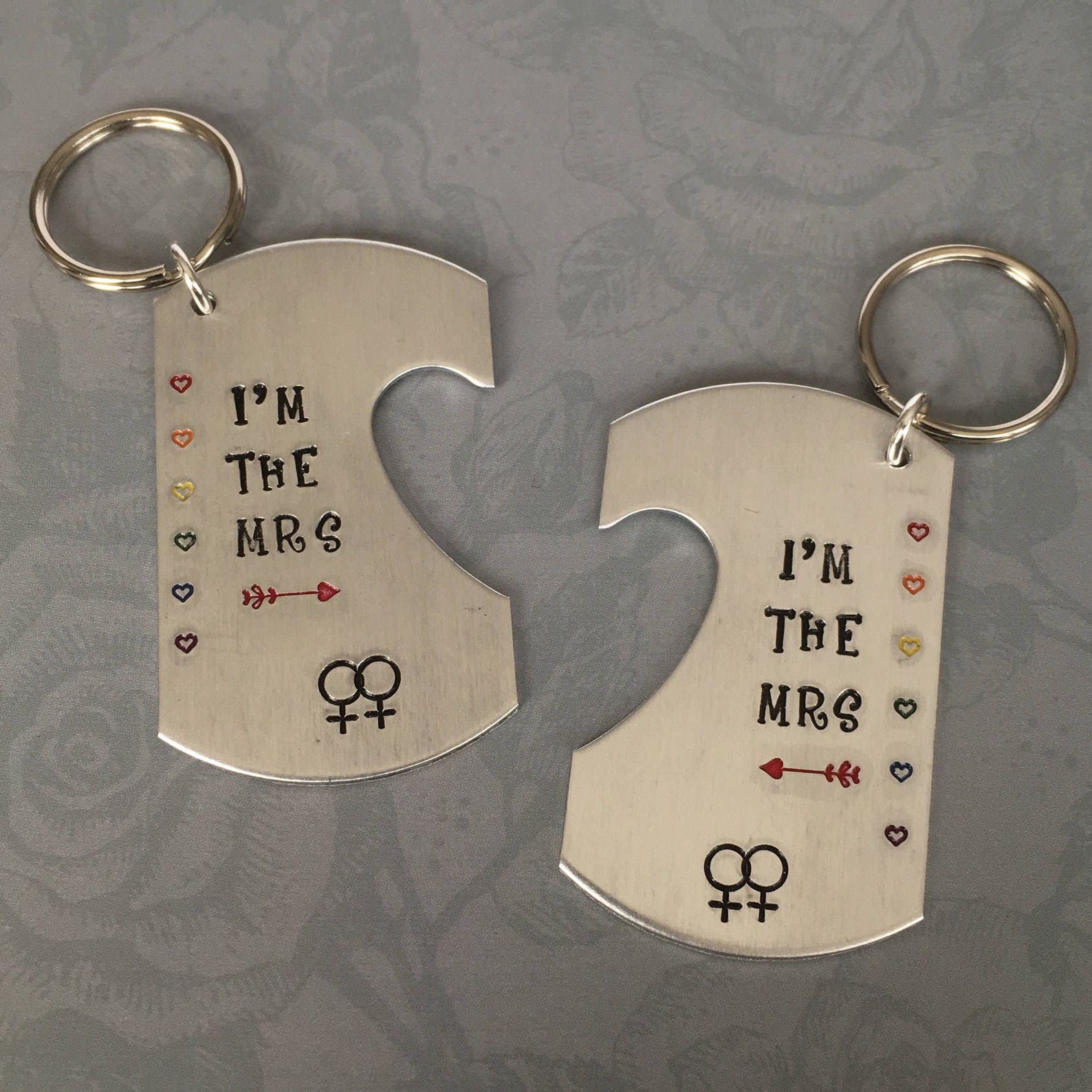 Female couple keyring LGBT gift gay lesbian wedding gift Etsy