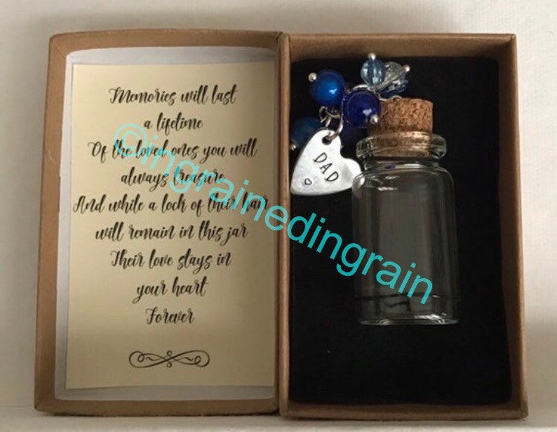 Memorial keepsake lock of hair gift. Bereavement loss Etsy