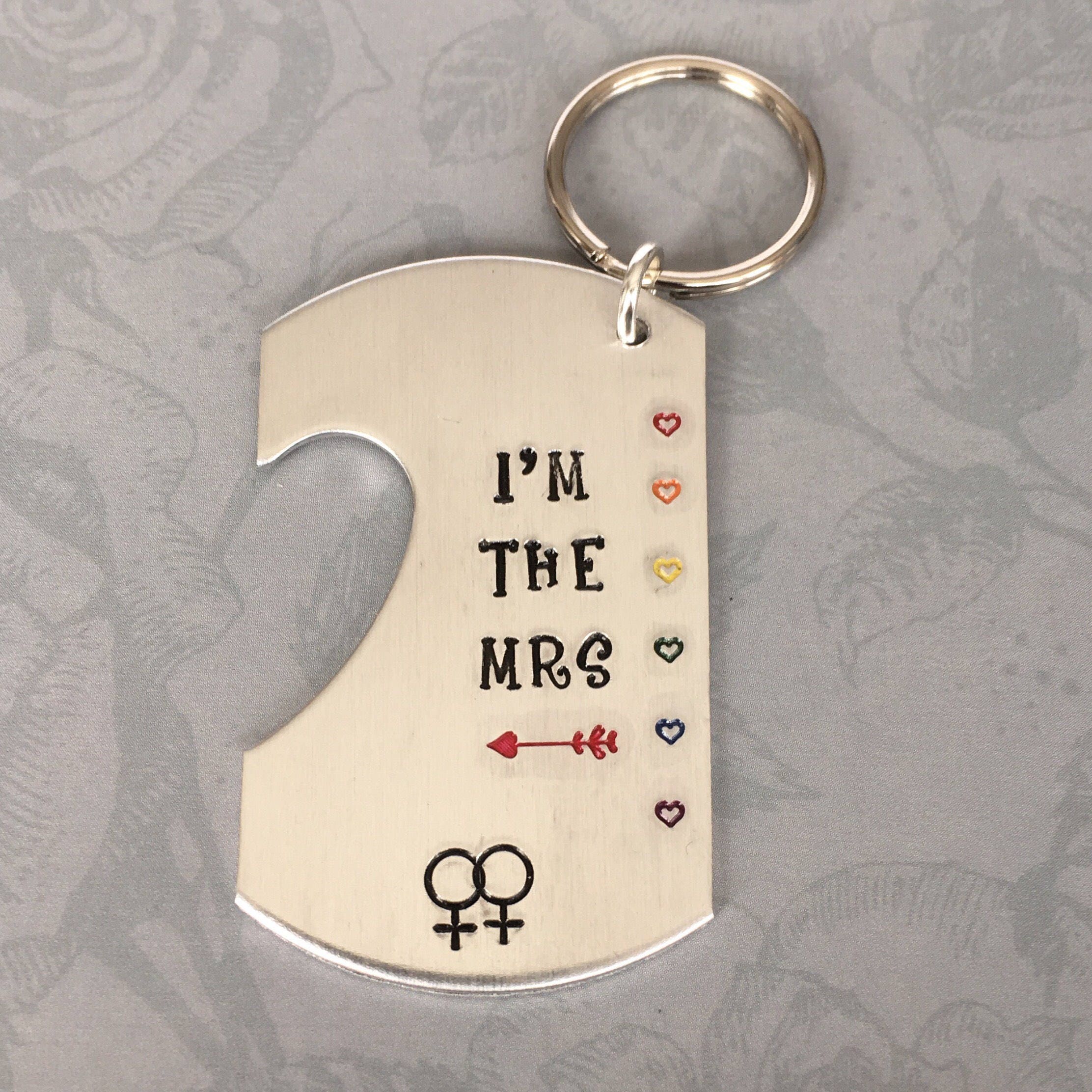 Female couple keyring LGBT gift gay lesbian wedding gift Etsy