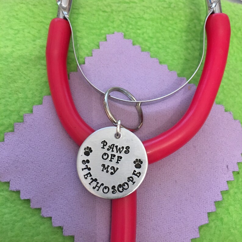 Personalised Hand Stamped Stethoscope Charm Name Tag Gift for Etsy