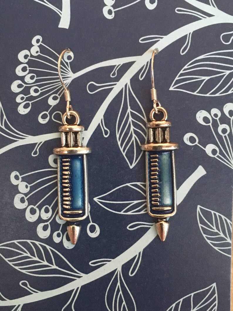 Syringe earrings Medical earrings nurse gift vet nurse Etsy