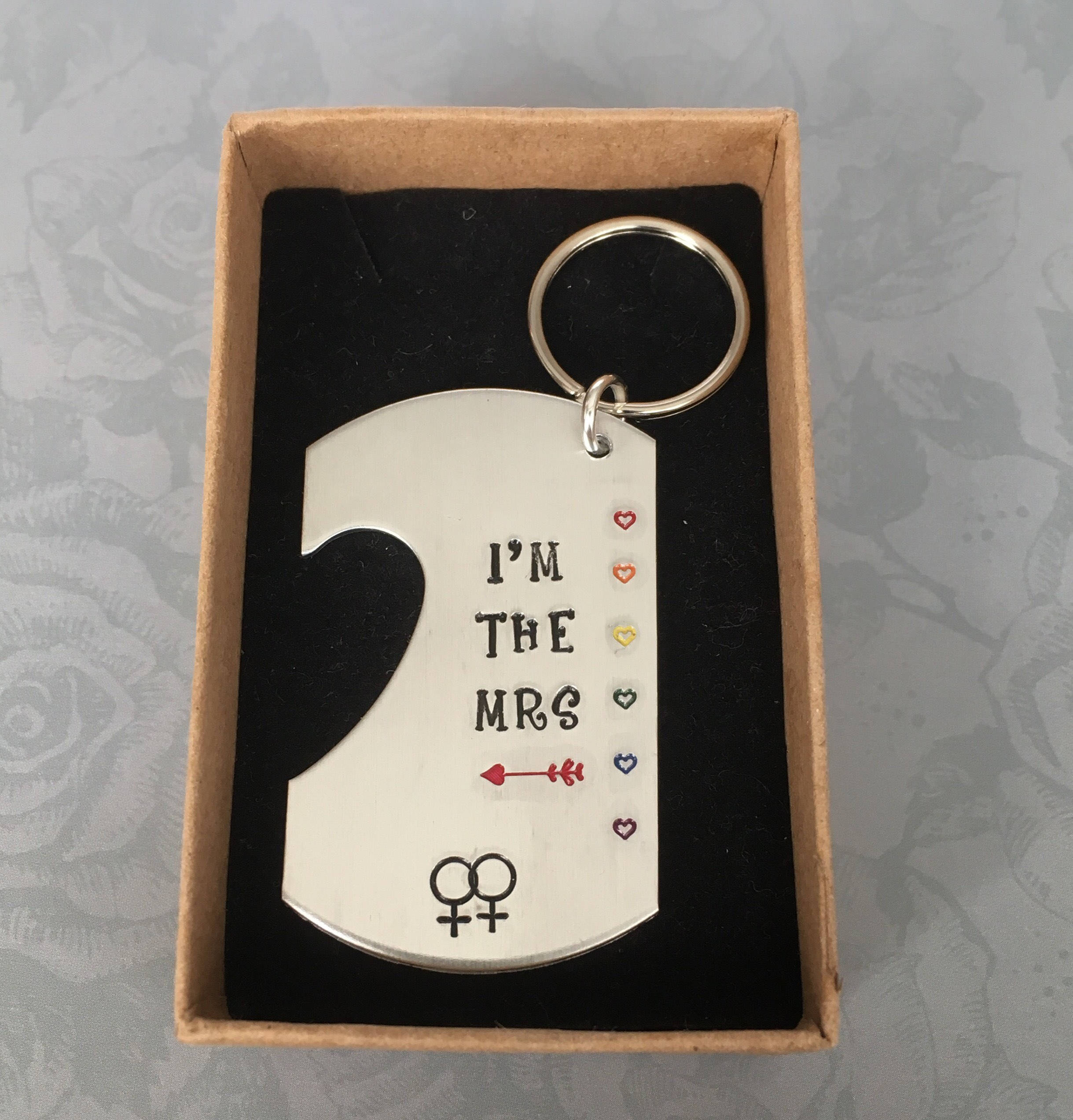 Female couple keyring LGBT gift gay lesbian wedding gift Etsy