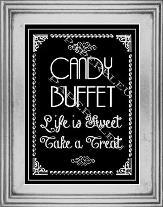 DIY Wedding Candy Bar Table Sign Instant Etsy