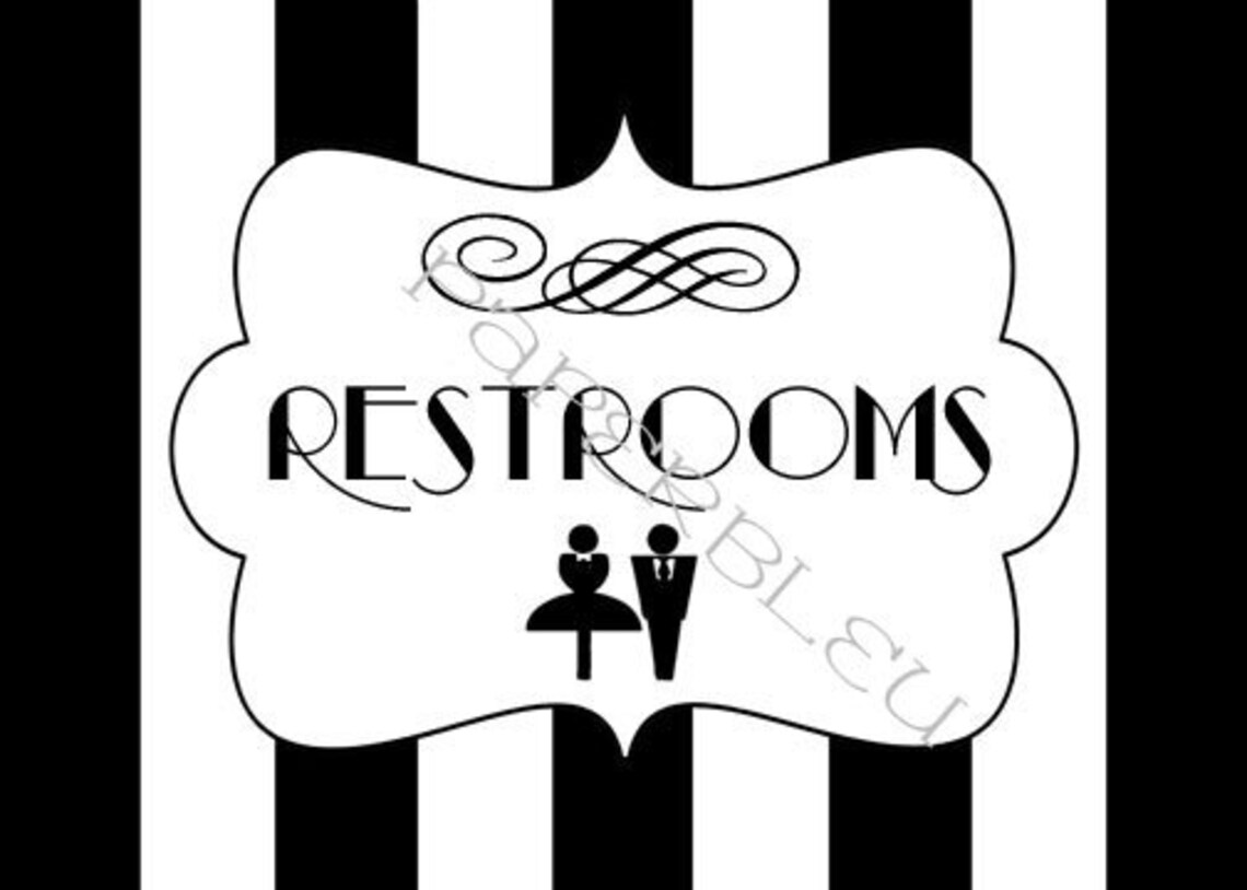 Weddings & Parties restroom Men/ Women Sign Etsy