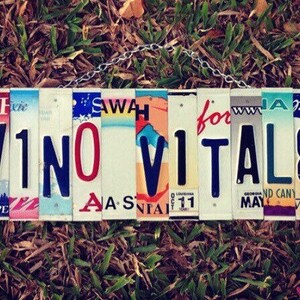 License Plate Art, Wine sign, Wine Gift for Friend, Wine Bar Decor,  Upcycled License Plate, Vino Sign