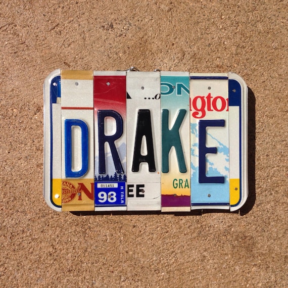 License plate sign. Boys name. License plate art. Christmas. Gift idea. Boys room .
