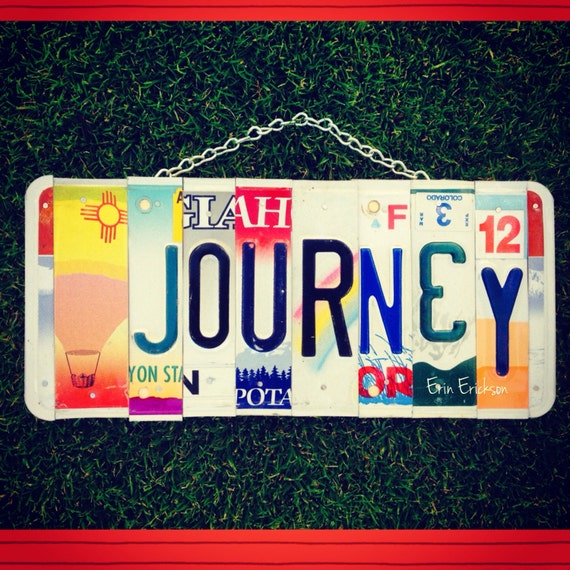 License plate. Journey. Travel. Hot air balloon. Birthday. Gift idea. Hawaii. New Mexico. Urah. Colorado. Oregon. Car. Garage sign. For him