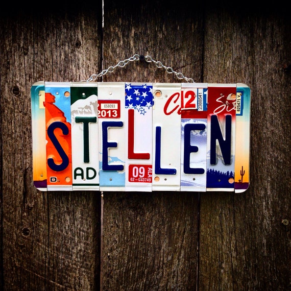 Boys Name. Licenseplateart. Car. Dad. Decor. Kids. Teen. Room. Bedroom. Unique. Custom