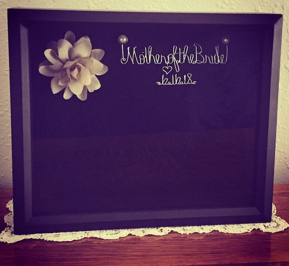 Wedding Shadowbox, Wedding Frame, Wedding Gift, Mother of the Bride Gift, Wedding Keepsakes, 8X10 Shadowbox Frame