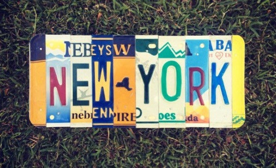 New York State License Plate Sign, New York Home Decor, New York License Plate, Dorm Room Wall Hanging, Gift for College Student