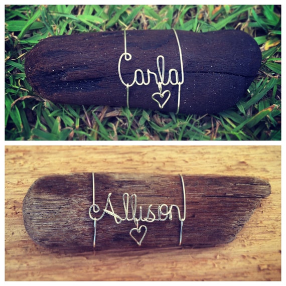 Personalized Wire Name Driftwood    Hawaiian Art, Gifts for Her, Custom Name, Handmade Gifts, Driftwood Art, Beach Decor, Wire Wrapped.