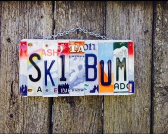 Letrero de esquiador, regalos para esquiadores, arte de cabaña de esquí, letrero de matrícula, ideas de regalos para esquiadores, letrero de esquiador