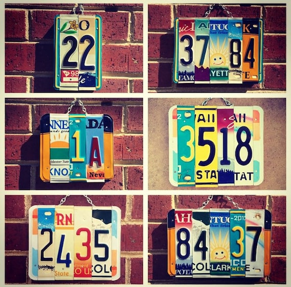 House Number Sign. Personalized House Number Plaque. License plate numbers. House Sign. Outdoor Sign. Address Plaque. House Warming Gift.