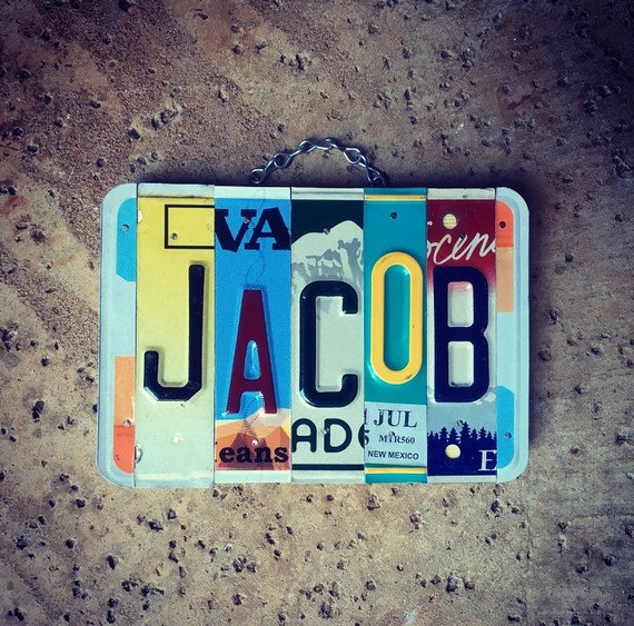 Gift for Kids, Exchange Student Gift, Office Gifts, Personalized, Wood Name Sign, Christmas Gift Idea, Car Room Decor, Jacob.