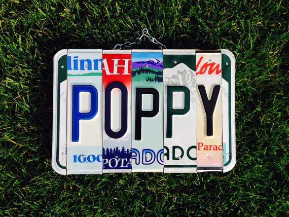 Grandpa License Plate Sign - Gift for Grandpa - Grandpa Birthday - Grandpa Gift Idea - Gift for Him - Personalized Gift