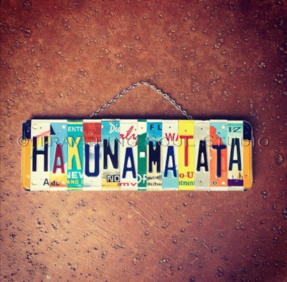 Lion King Themed License Plate Sign, Hakuna Matata License Plate Sign, Kids Nursery Decor, Lion King Birthday, Baby Shower, Gift for Kid