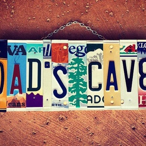 Dads Gift, Personalized Mancave License Plate Sign for Dad, Mancave Sign, Christmas Gift for Dad, Mancave Decor, License Plate Art, Dad Sign