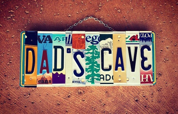 Dads Gift, Personalized Mancave License Plate Sign for Dad, Mancave Sign, Christmas Gift for Dad, Mancave Decor, License Plate Art, Dad Sign