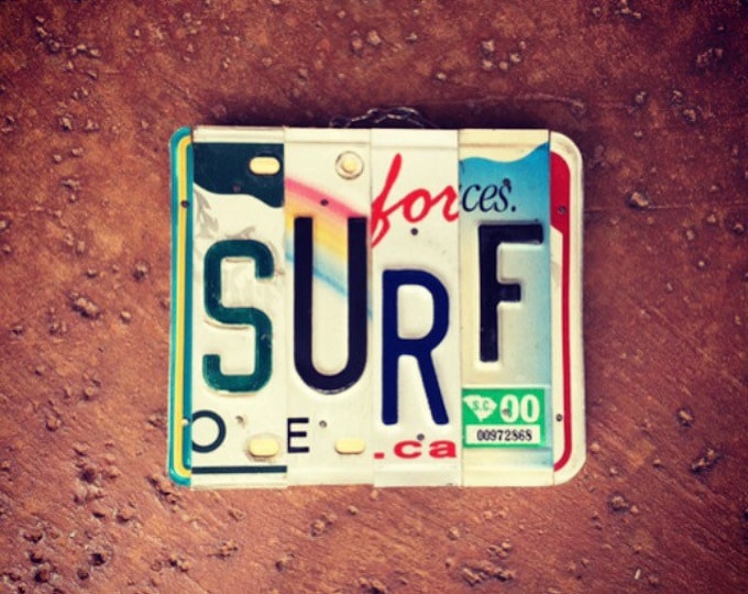 Coastal Surf License Plate Sign Surf Art Surf Decor Surfer Etsy