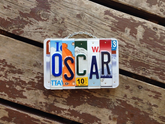 Dog. Doghouse. Pet. Personalized. Sign. Recycled. License plate. Christmas