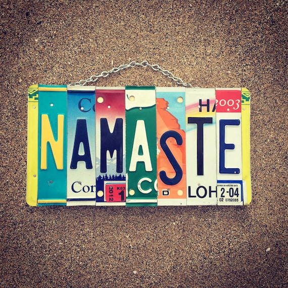 Namaste Sign. Yoga Gifts. Yoga Sign. License Plate. Namaste Wall Art.  Namaste Art. Yoga Teacher Gift. Yoga Gifts for Women. -  Canada