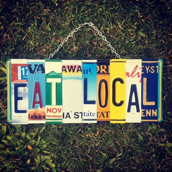 Business Sign. Eat sign. Restaurant Signage. Eat Local Sign. Eat Sign for kitchen. Food truck Sign. Business Signs Personalized.