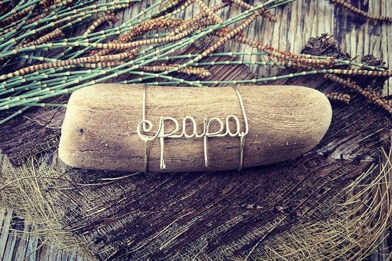 Papa Gifts, Gifts for Papa, Papa Birthday Gift, Grandpa Gift from Grandkids, Birthday Grandpa Gift, Driftwood, Wire Name, Natural Home Decor