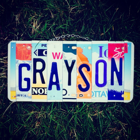 Boys. Licenseplate. Sign. Handmade. Personalized . Name. Bedroom. Roomdecor. Babynursery. Christmas. Babyshower. Giftidea. Car.