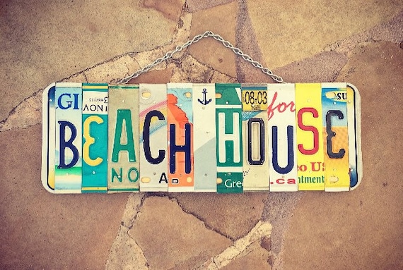 Beach House Sign, Beach Decor, House Warming Gift, Home Decor, Mothers Day Gift. Beach House Sign. Nautical Decor.