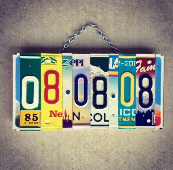 Custom Wedding Date Anniversary License Plate Sign, Save the Date Gift, Made in Hawaii, Wedding Gift Idea, Number Plate