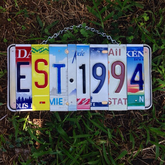 Wedding. Anniversary. Christmas. License plate att. Valentines day