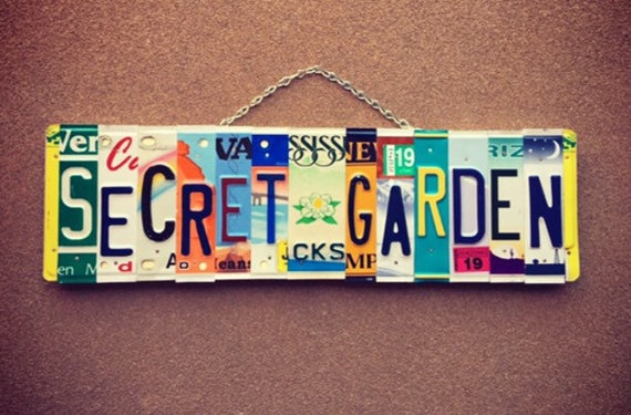 Custom Garden License Plate Name Sign, Gift for Gardener, Outdoor Garden Decoration, Personalized Sign, Custom Names, License Plate Art,