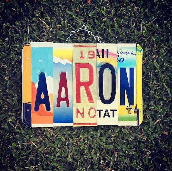 Boys Gift Personalized License Plate Sign - Boys Birthday Gift - Boys Room Decor - Gift for Him - Baby Boys Gift Idea. Exchange Student Gift