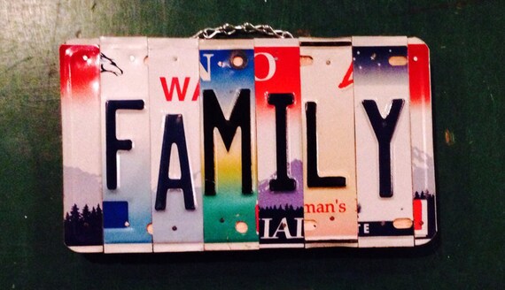 Family . Sign. Decor. Custom. Ohana. Love. Wood. Metal. Home. Licenseplate