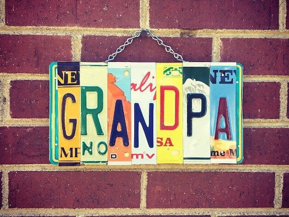 Fathers Day Gift for Grandpa, Grandpa Sign, Gifts for Grandpa, License Plate Sign, Gift for Him, For Grandpa.