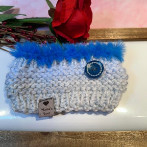 Nuovo scaldacollo per cani/gatti lavorato a mano Blu | Scaldacollo Snood Cane/Gatto a maglia disegno Blu